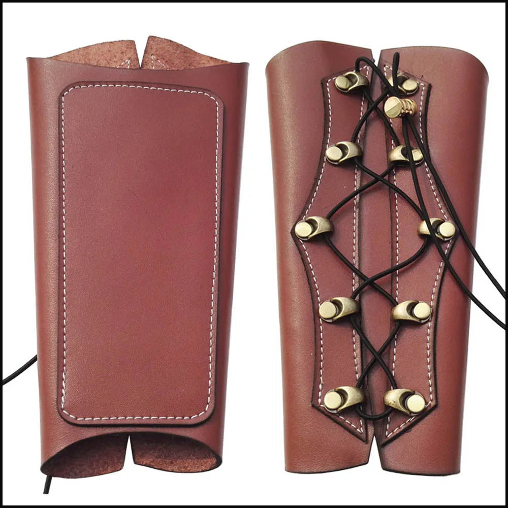 Archery Arm Guard Traditional Leather Protective Gear Bracer Equipment Safety Protector Guard For Hunting Shooting Accessories