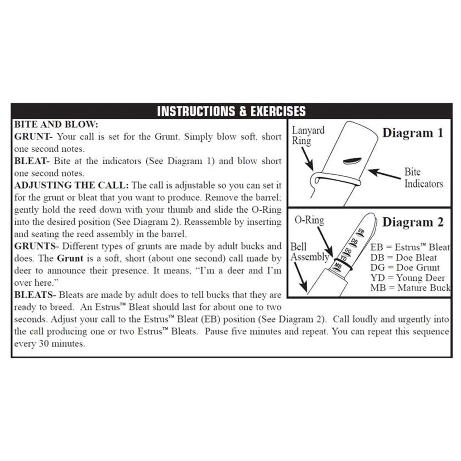 Hunting Deer Call Outdoor Hunting Doe Fawn Call with Lanyard Realistic Vocalizations Hunters Lures for Open Field Stalking