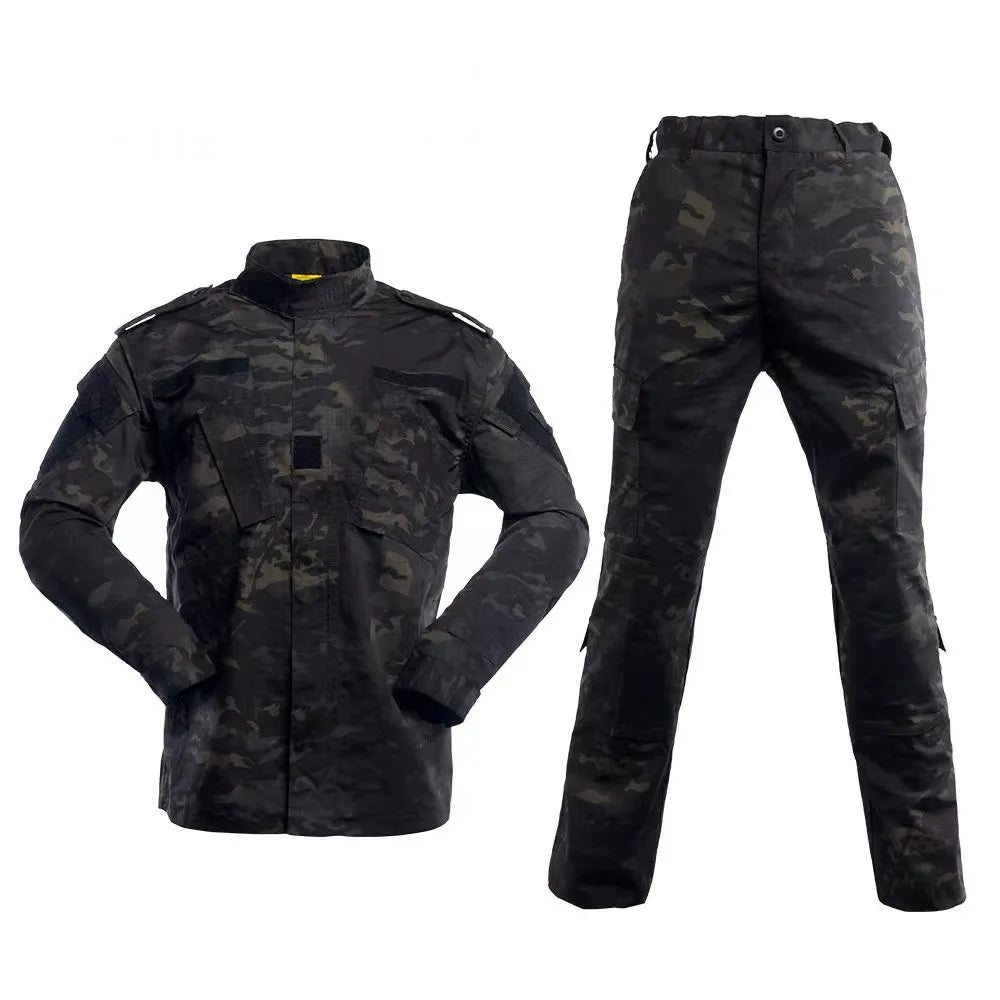 Men's Sets Outdoor Working Uniform Hiking Clothes Jungle Adventure Uniform Multi Pockets Working Clothes Men's Sets Uniform