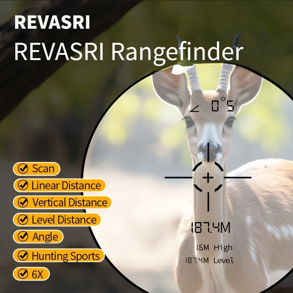 REVASRI Hunting Laser Rangefinder 1000 Yards with Rechargeable Battery Hunting Range Finder with Target Acquisition Technology