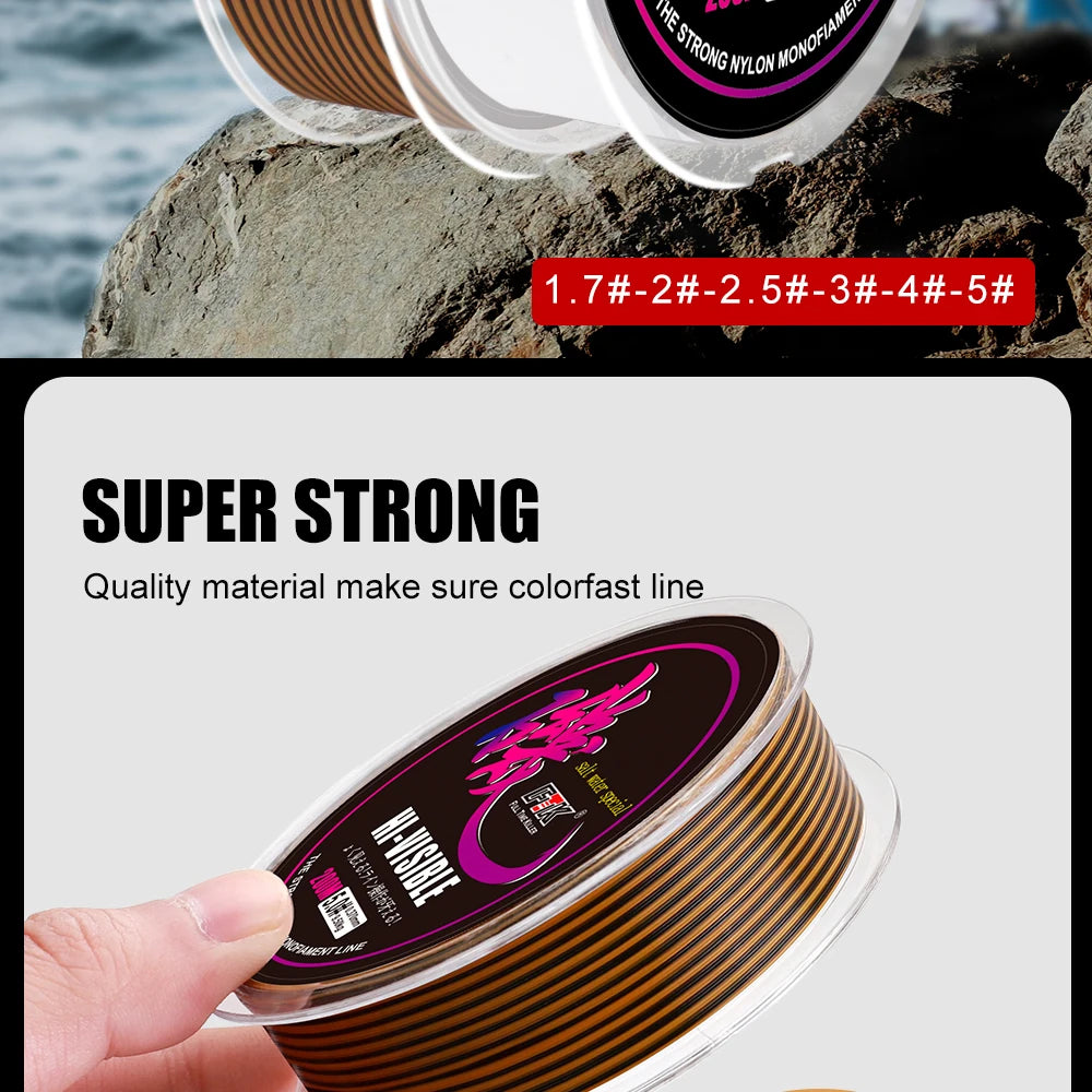 FTK 200M Rock Fishing Line Semi Floating Boat For Sea Saltwater Fishing Super Wear-resistant And Strong Fishing Equipment