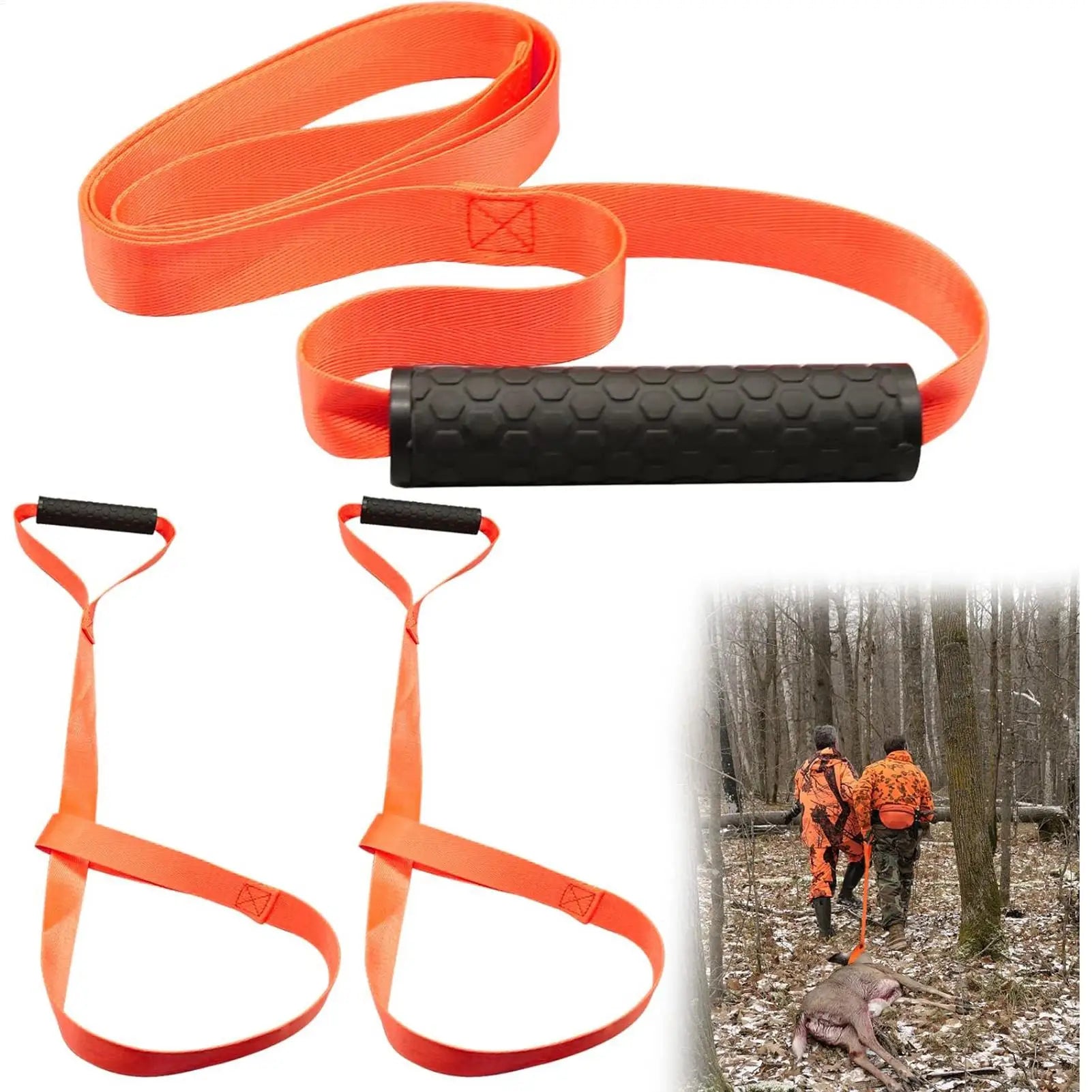 Deer Drag Rope Multi-Purpose Deer Hunting Gear Folding Pulling Strap Dragging Pull Belt for Luggage Wild Boar Trees Goat