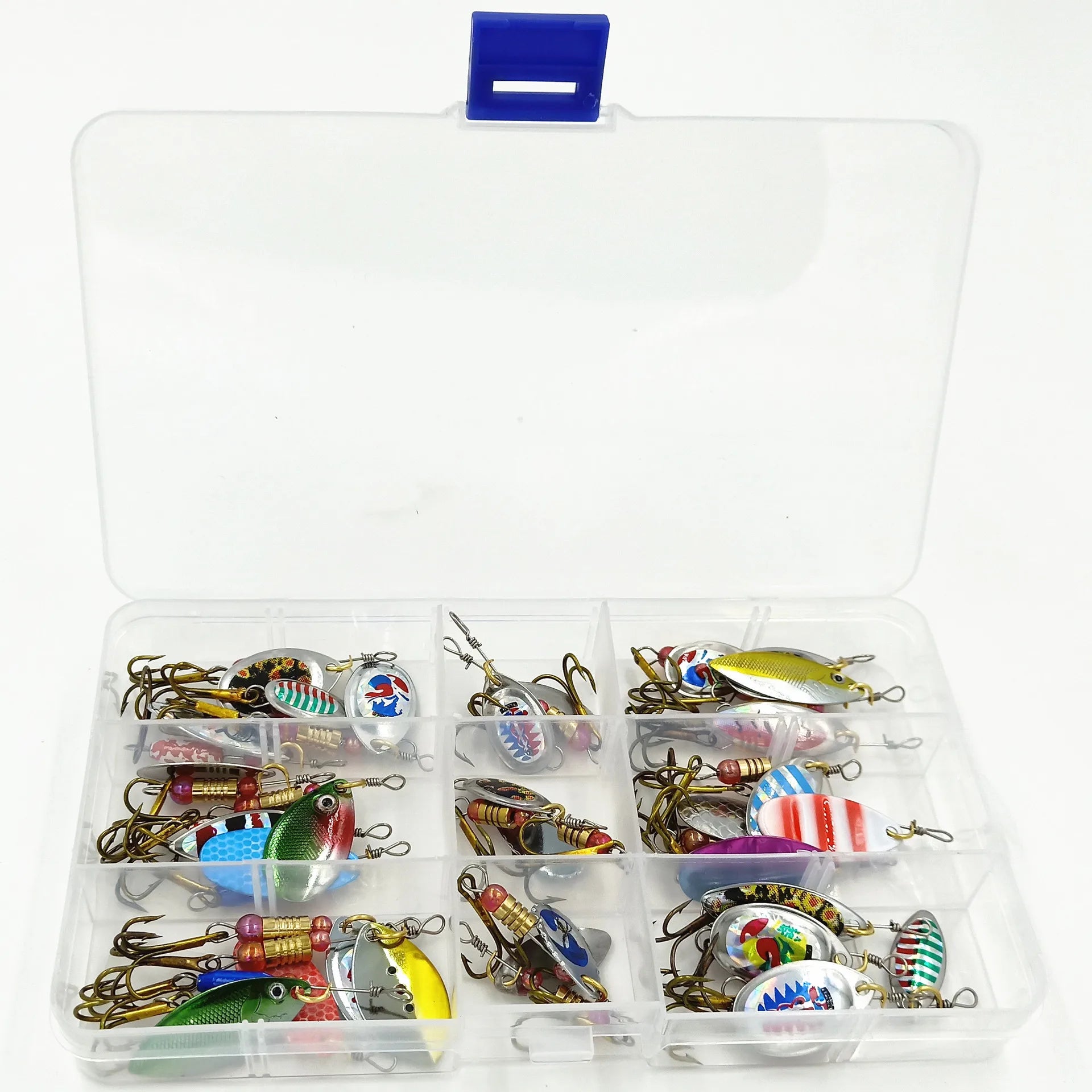 30pcs/Lot Spinners Fishing Lure Kit Metal Sequin Spoon Hard Bait Fishing Wobblers Set Fishing Tackle Isca Atificial Lure Pesca
