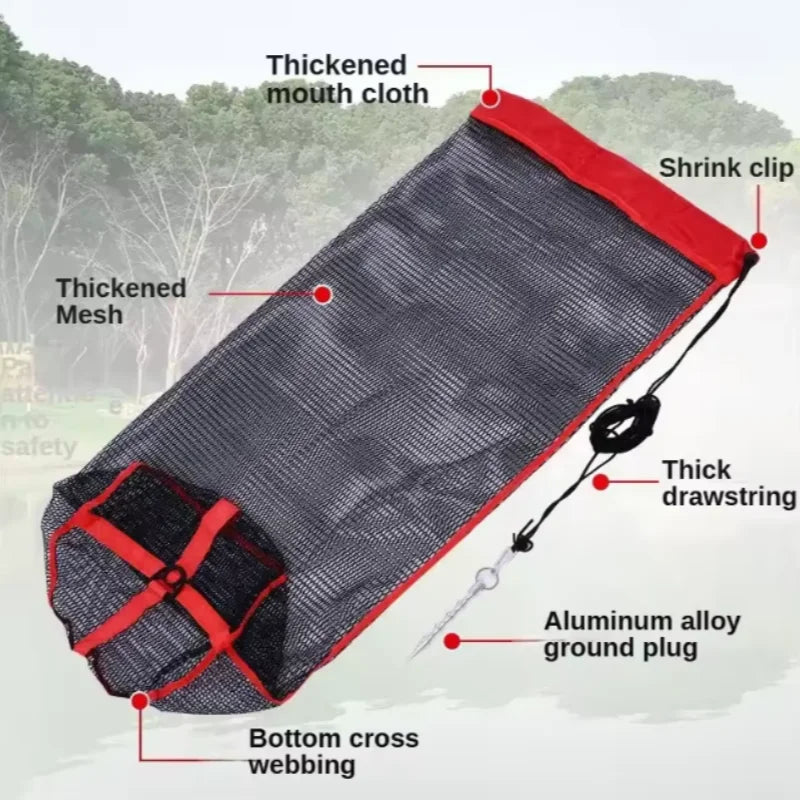 Collapsible Fishing Mesh Bag Thickening Live Fish Net w/Bundle Mouth For Fishing Net /Crayfish/Shrimp/Smelt/Eels Traps fishing
