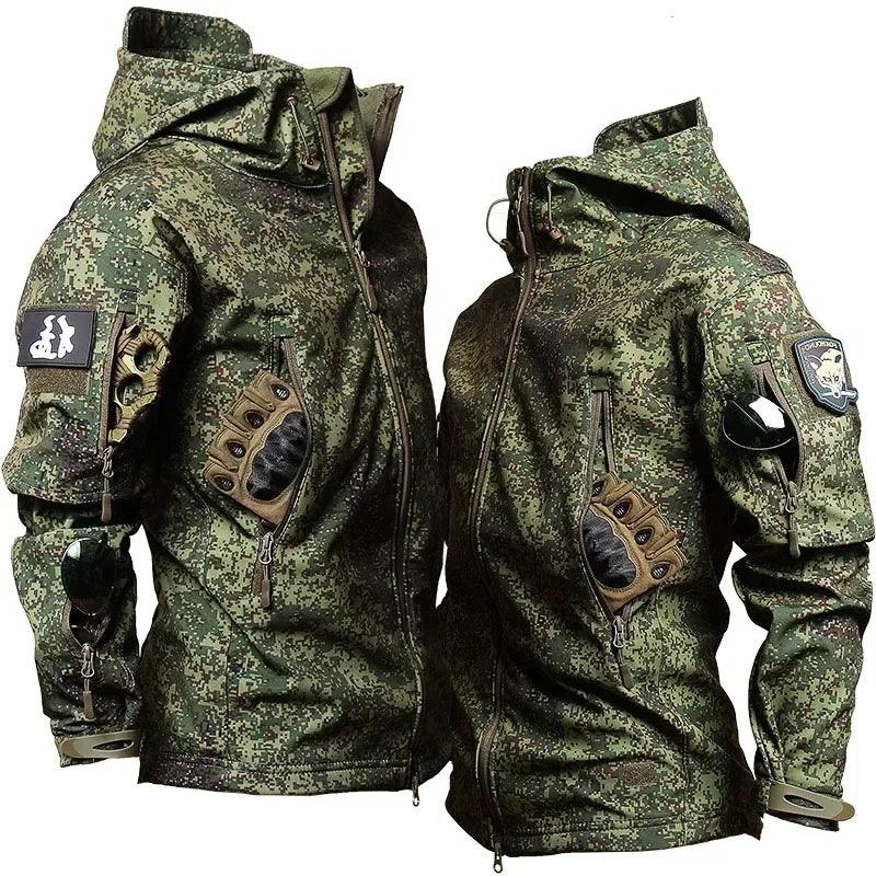 2/3PCS Combat Uniform Soft Fleece Tactical Suits Milit Camo Sets Hunting Shirts Cargo Pants Trainning Airsoft Paintball Clothes