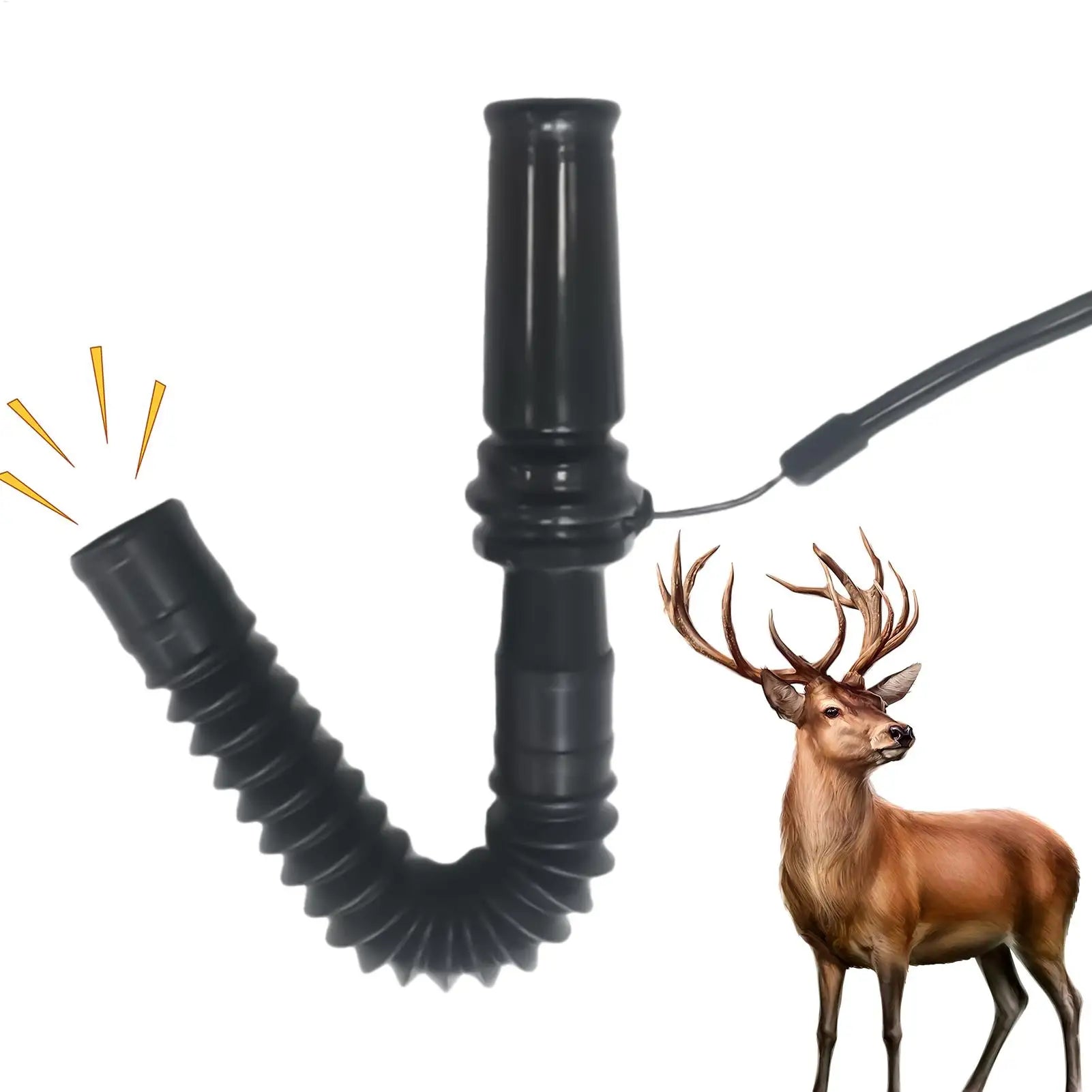 Hunting Deer Call with Lanyard Portable Outdoor Hunting Doe Fawn Call Realistic Vocalizations Hunters Lures for Mountain Terrain