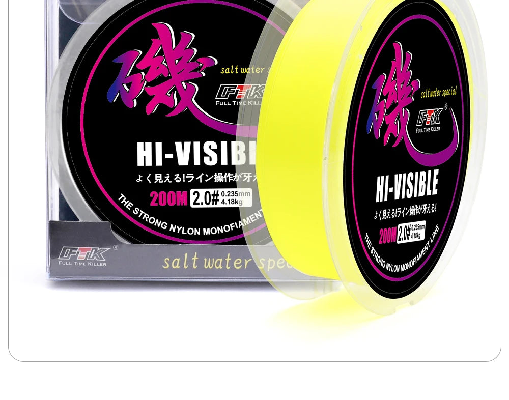 FTK 200M Rock Fishing Line Semi Floating Boat For Sea Saltwater Fishing Super Wear-resistant And Strong Fishing Equipment