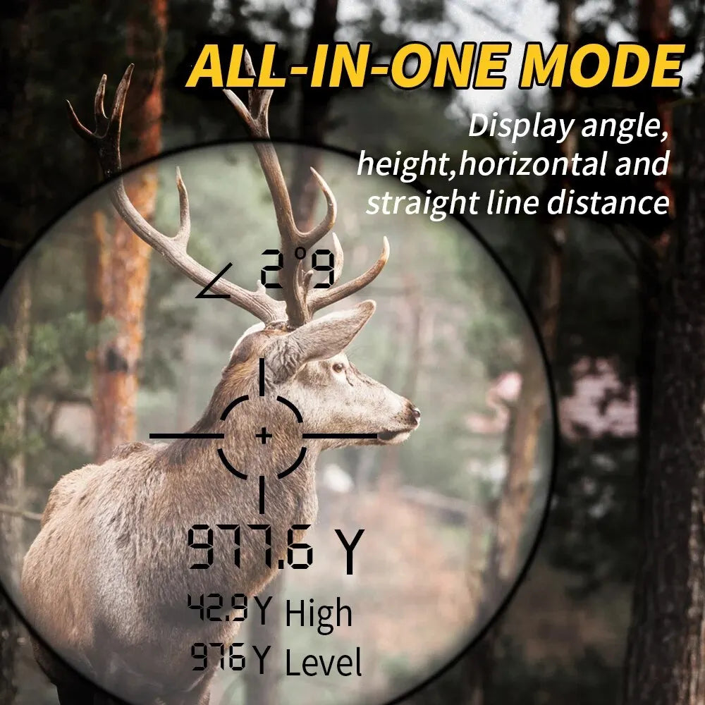 REVASRI Hunting Laser Rangefinder 1000 Yards with Rechargeable Battery Hunting Range Finder with Target Acquisition Technology