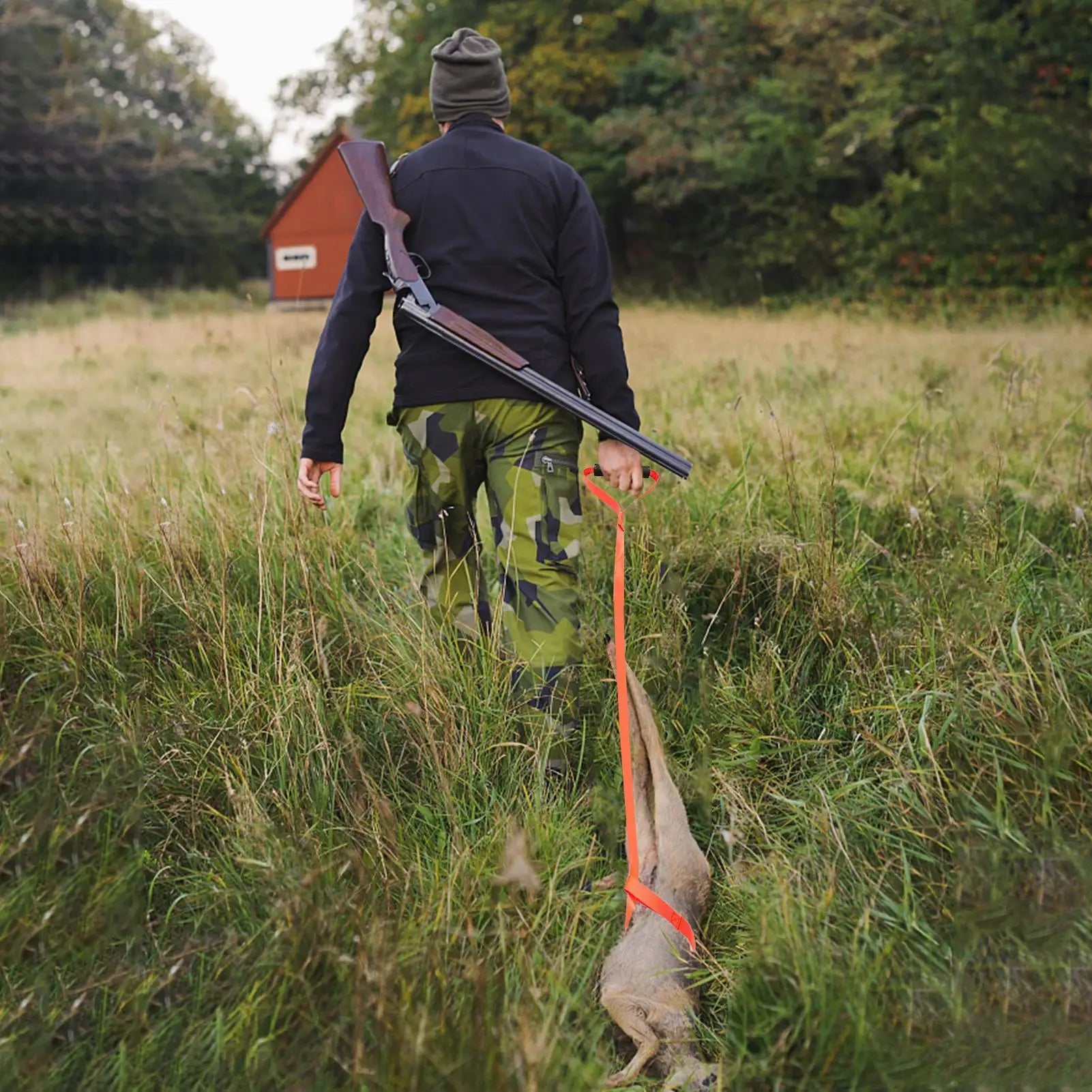 Deer Drag Rope Multi-Purpose Deer Hunting Gear Folding Pulling Strap Dragging Pull Belt for Luggage Wild Boar Trees Goat