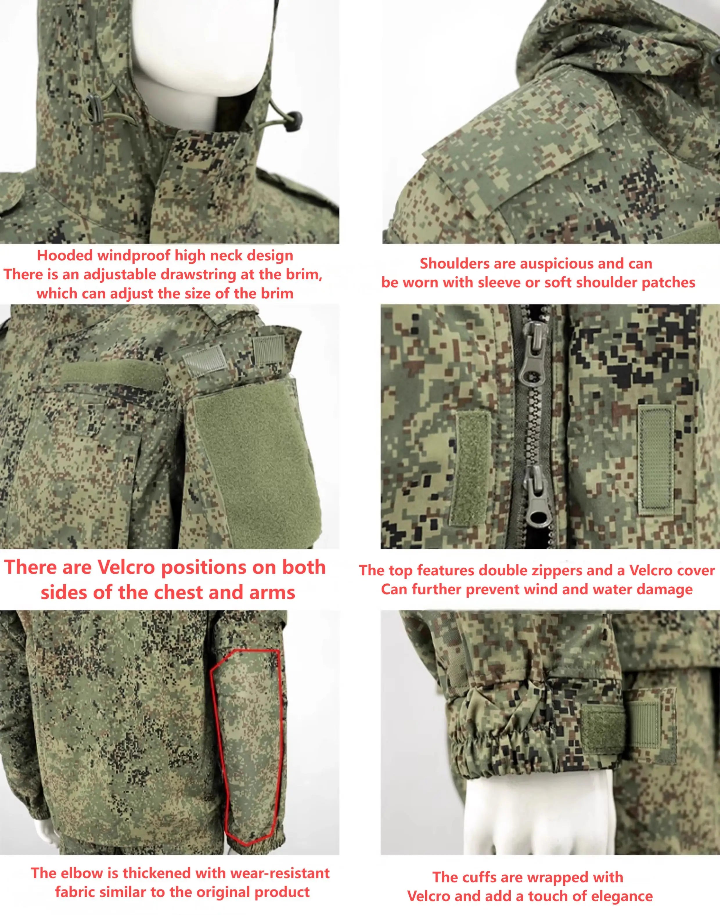 HMW tactical original replica of Russian VKBO lv5 digital camouflage combat suit tactical assault suit set EMR