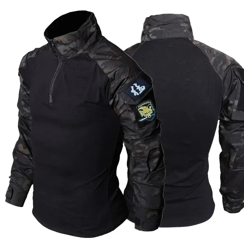2/3PCS Combat Uniform Soft Fleece Tactical Suits Milit Camo Sets Hunting Shirts Cargo Pants Trainning Airsoft Paintball Clothes