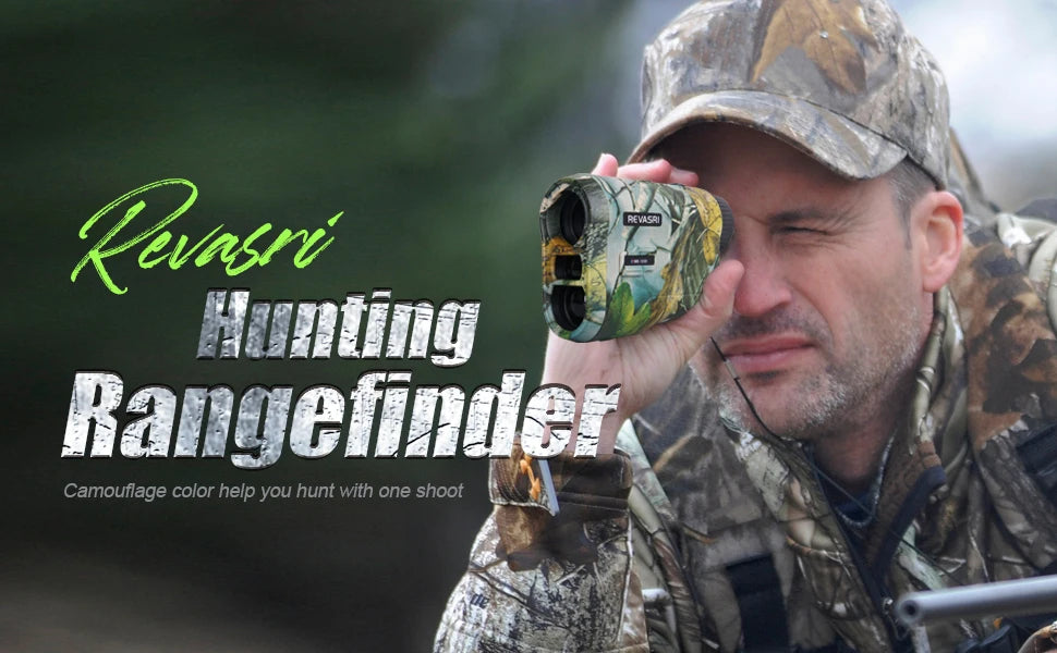 REVASRI Hunting Laser Rangefinder 1000 Yards with Rechargeable Battery Hunting Range Finder with Target Acquisition Technology