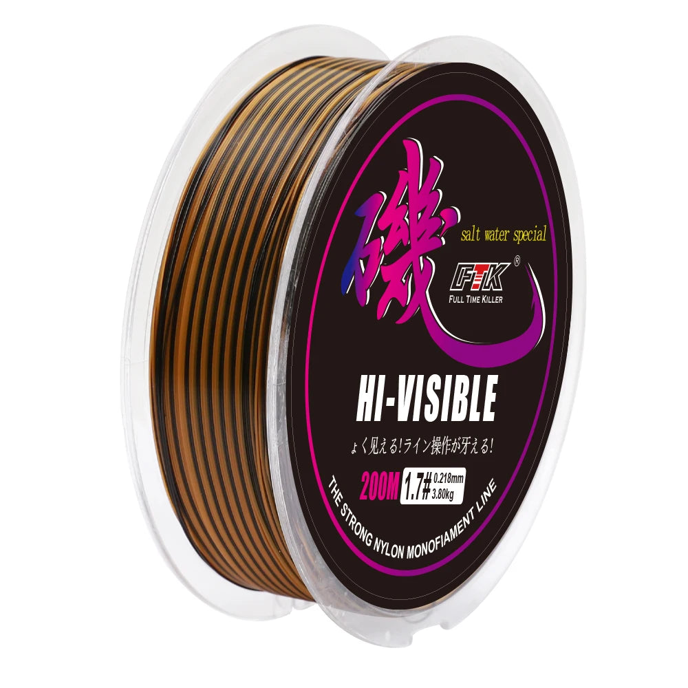 FTK 200M Rock Fishing Line Semi Floating Boat For Sea Saltwater Fishing Super Wear-resistant And Strong Fishing Equipment
