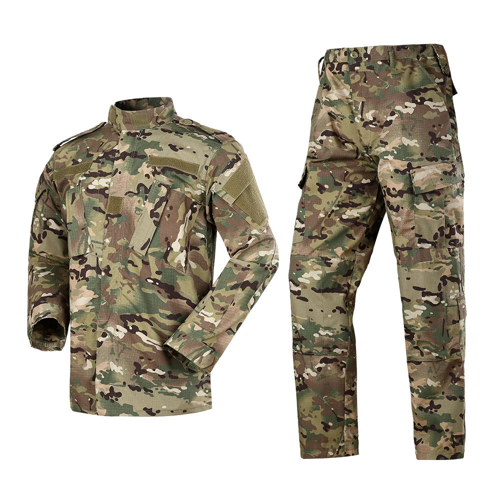 Men's Sets Outdoor Working Uniform Hiking Clothes Jungle Adventure Uniform Multi Pockets Working Clothes Men's Sets Uniform