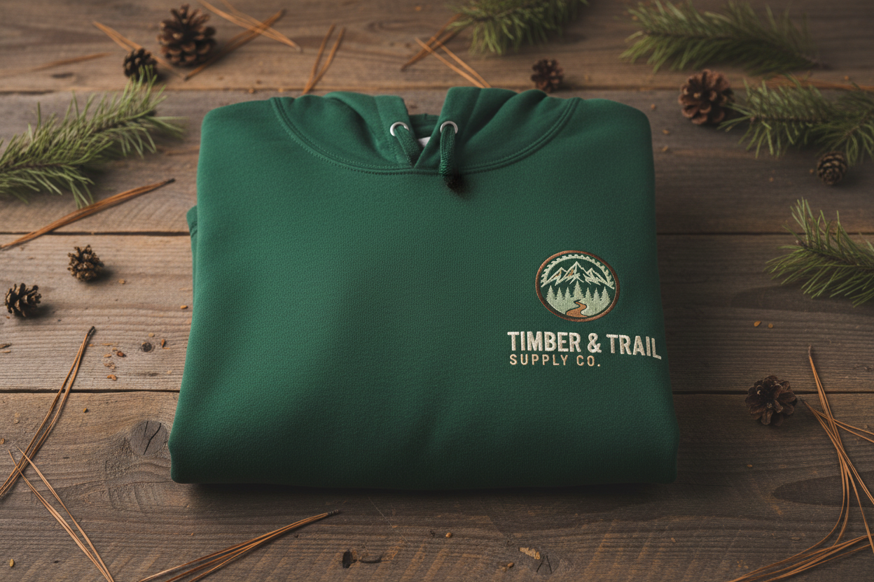 Timber & Trail Hoodie - Logo + Wordmark